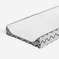 thumbnail image 1 of Bacati - Mix N Match Chevron/Dots Gray Neutral Quilted Changing Pad Cover, 1 of 22