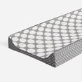 thumbnail image 1 of Bacati - Mix N Match Chevron/Dots Gray Neutral Quilted Changing Pad Cover, 1 of 22