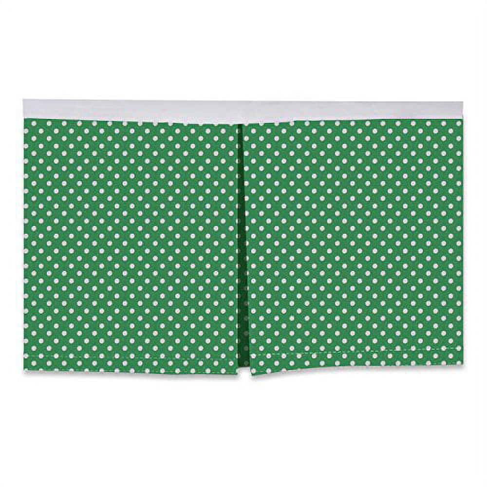 Bacati - Mix N Match Pin Dots Crib/Toddler Bed Skirt Dust Ruffle (Green)