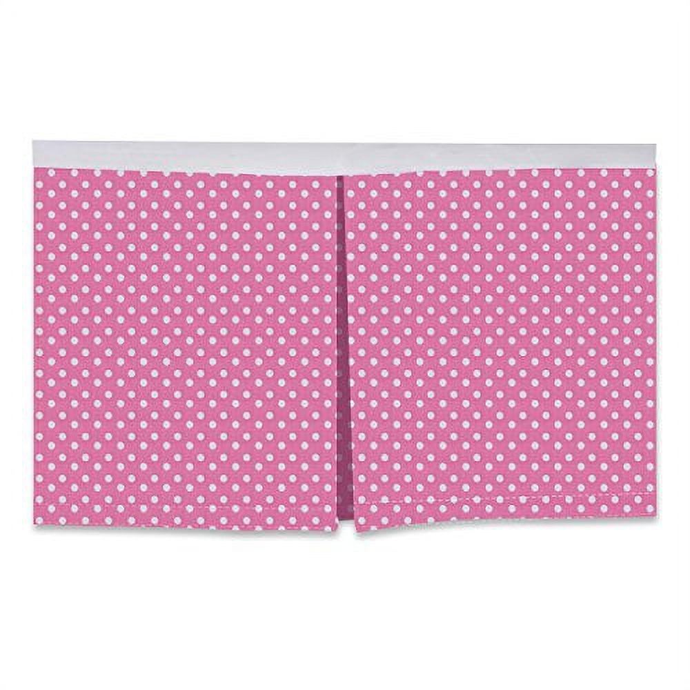 Bacati - Mix N Match Pin Dots Crib/Toddler Bed Skirt Dust Ruffle (Pink)