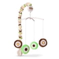thumbnail image 1 of Bacati - Mod Dots/Stripes Green/Yellow/Chocolate Musical Baby Crib Mobile, 1 of 8