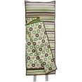 thumbnail image 1 of Bacati - Mod Dots/Stripes Toddler Nap Mat in Green/Yellow/Chocolate, 100% Cotton Percale with attached pillow, size 20 x 50 inches, 1 of 3