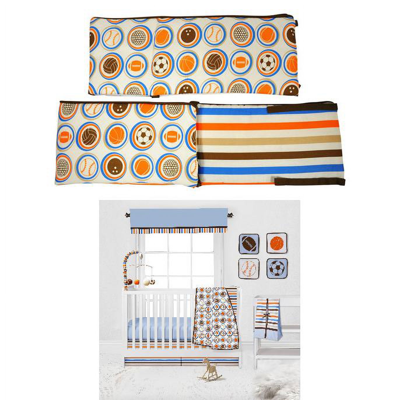 Bacati Mod Sports 12Piece NurseryinaBag Crib Bedding Set Value