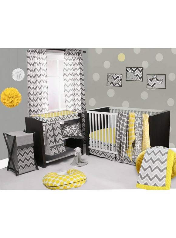 Bacati Modern 6 Piece Bedding Sets, Crib Bed