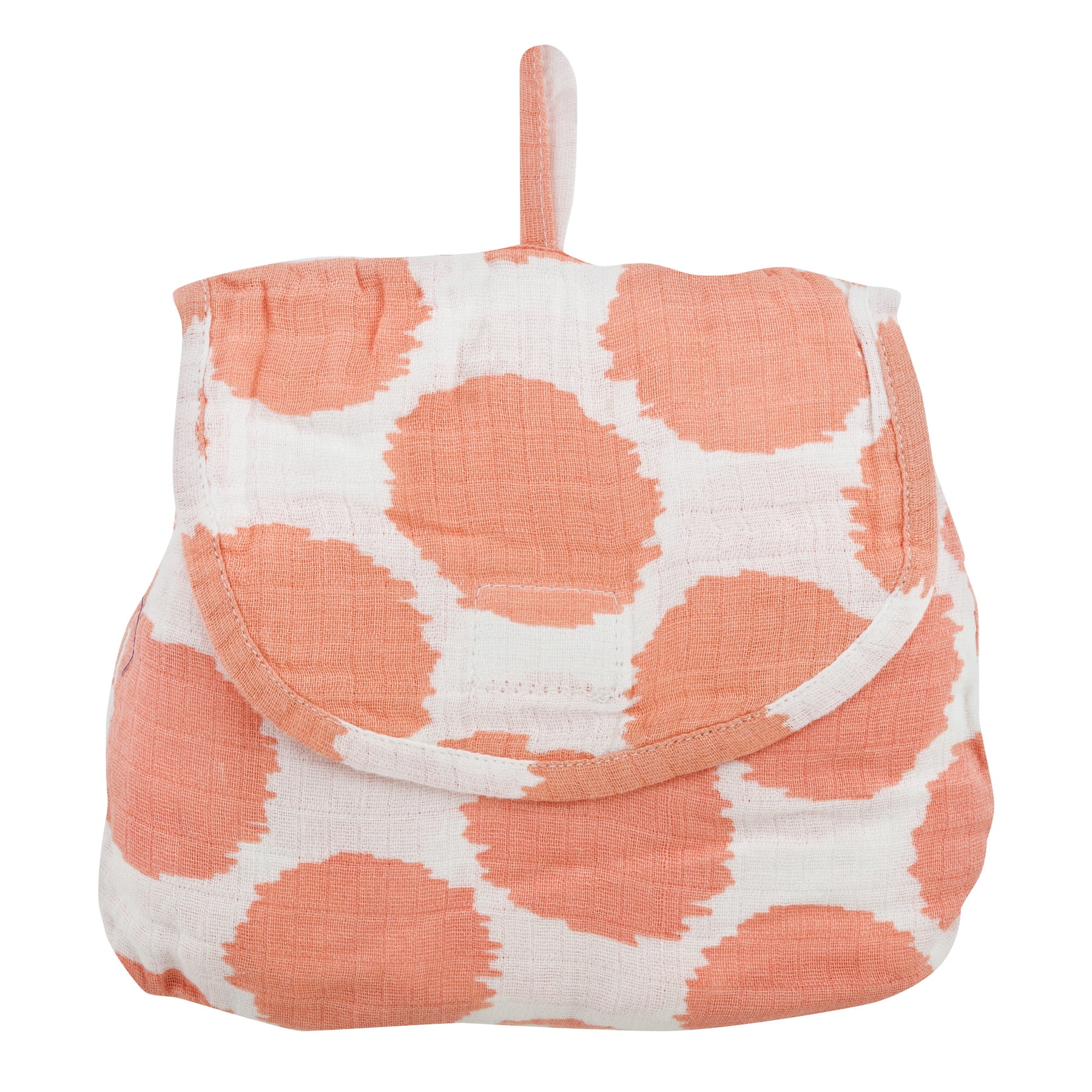 Bacati Muslin Nursing Privacy Cover, Ikat Zigzag Coral Dots