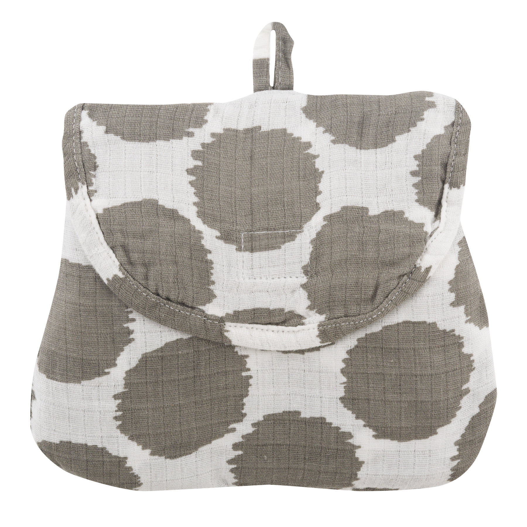 Bacati Muslin Nursing Privacy Cover, Ikat Zigzag Grey Dots, 1.0 CT