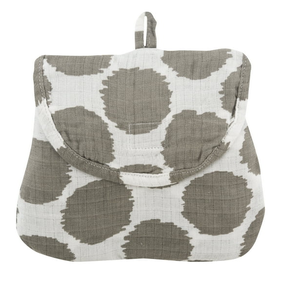 Bacati Muslin Nursing Privacy Cover, Ikat Zigzag Grey Dots, 1.0 CT