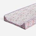 thumbnail image 1 of Bacati - Muslin Quilted Changing Pad Cover, Jungle Safari Lilac/Coral, 1 of 9