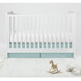 thumbnail image 1 of Bacati - Noah Tribal Dots/Cross Mint/Navy Tailored with 100% Cotton Percale 13 inch drop Crib/Toddler Bed Skirt, 1 of 4