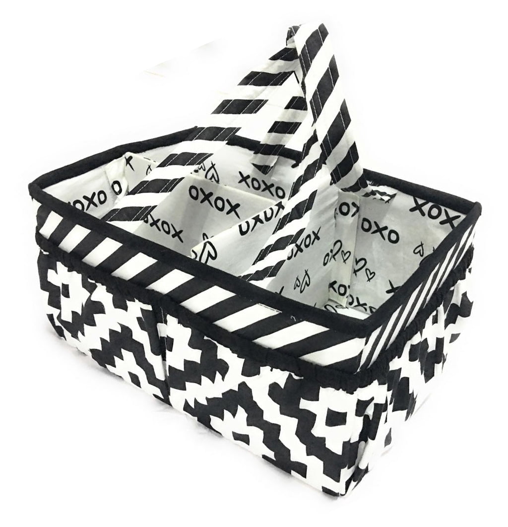 Bacati - Nursery Storage Caddy Aztec Love Black Neutral
