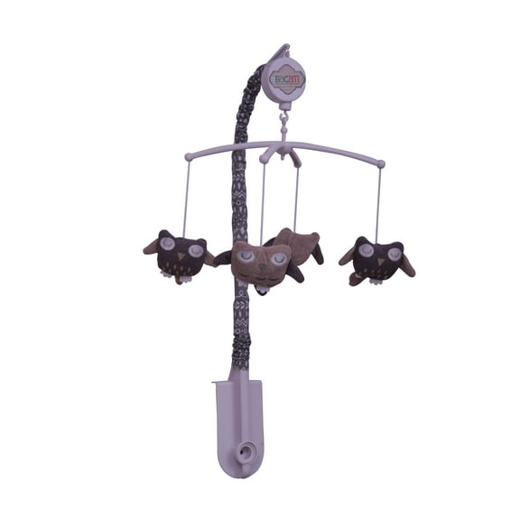 Bacati - Owls Grey/Beige Neutral Mobile