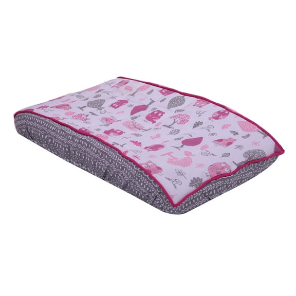 Bacati - Owls Pink/Grey Girls Cotton Changing Pad Cover