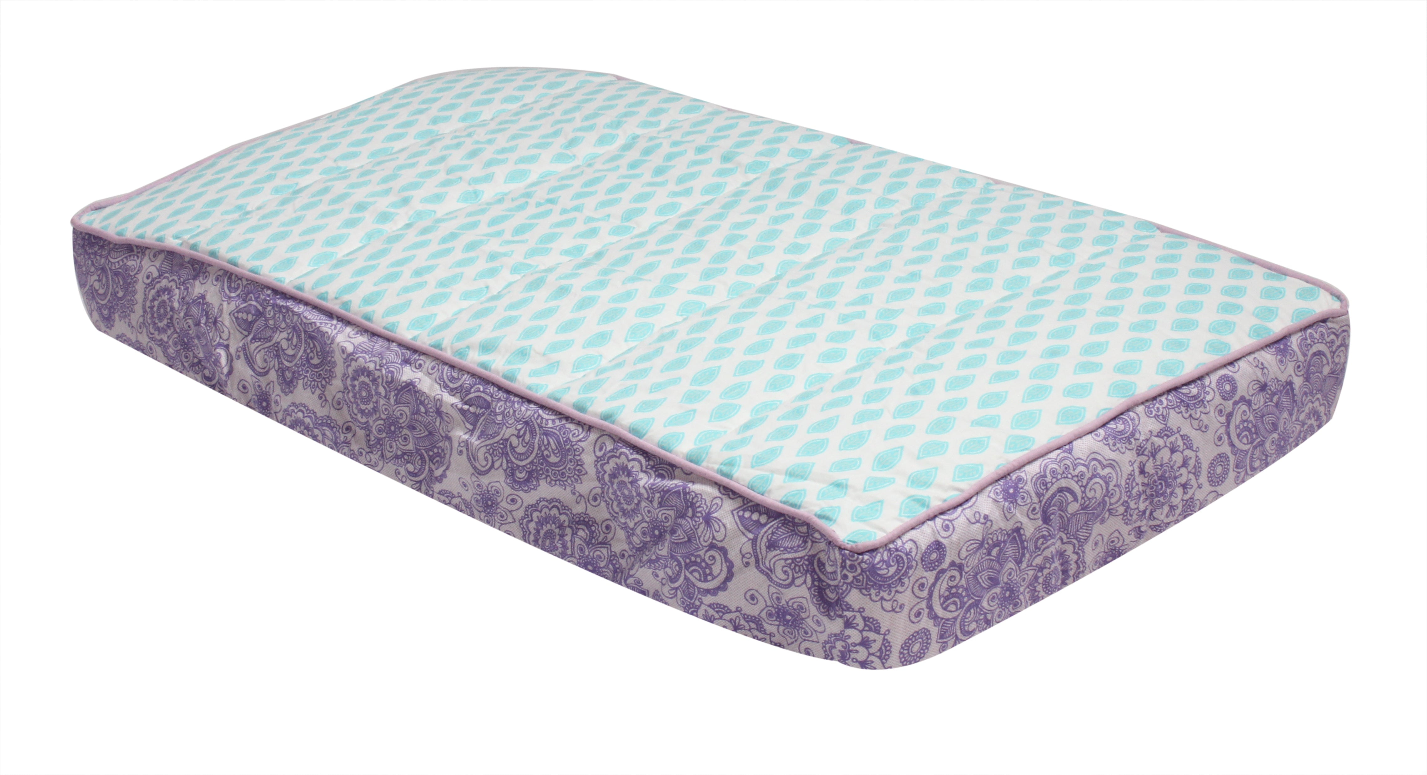 Bacati - Paisley Isabella Purple/Aqua/Lilac Girls Quilted Changing Pad Cover