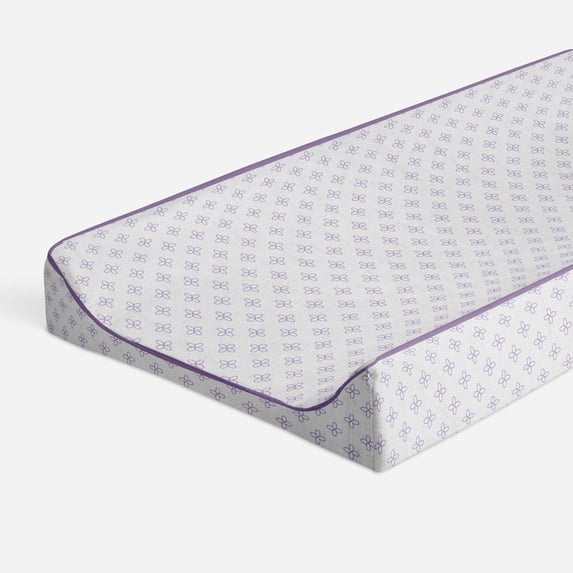 Bacati - Petals Lilac Quilted Muslin Changing Pad Cover