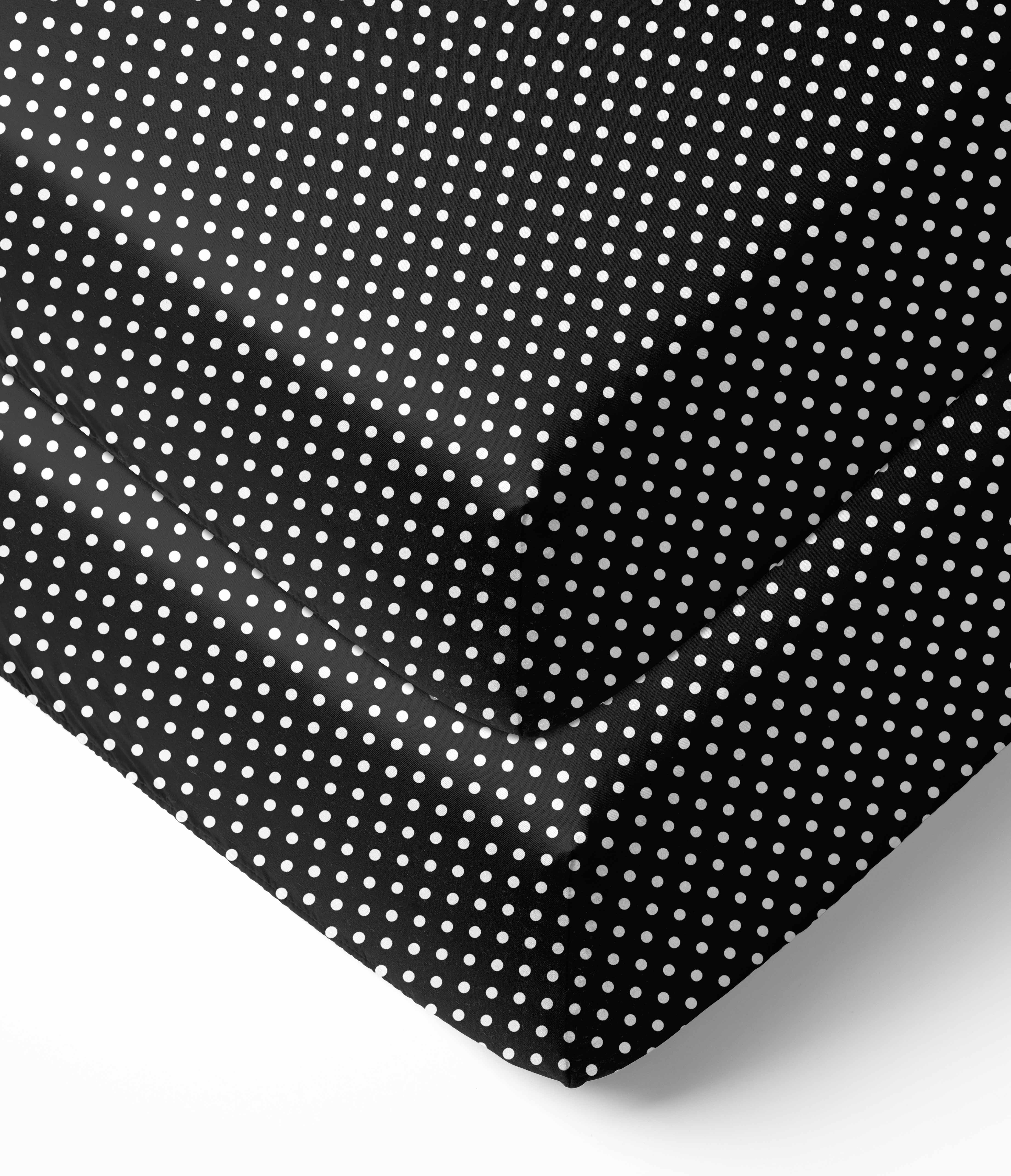 Bacati - Pin Dots Crib or Toddler Bed Fitted Sheet 100% Cotton Percale