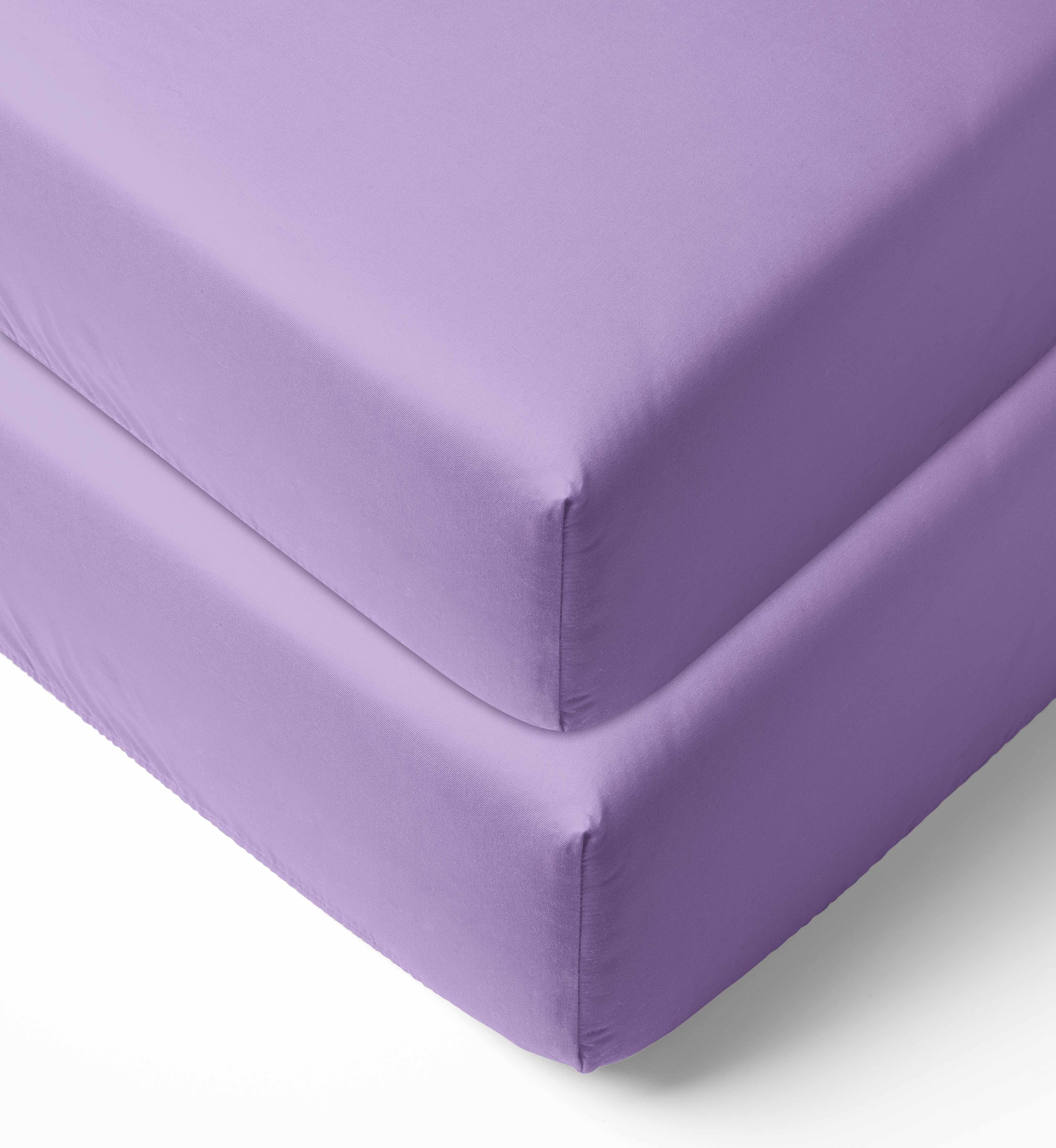 Bacati Solid 2-Piece Fitted Crib Sheet 100% Cotton Percale, Available in Multiple Colors