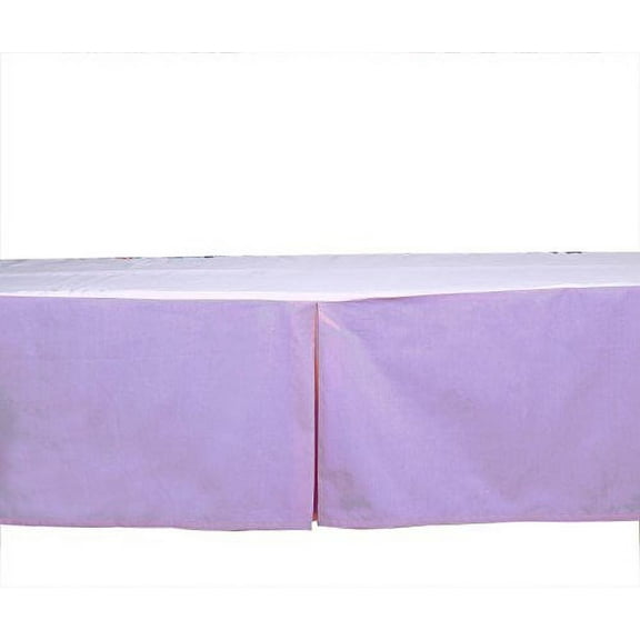 Bacati Solid Crib/Toddler Bed Skirt Dust Ruffle, Lilac, 13 inches Drop