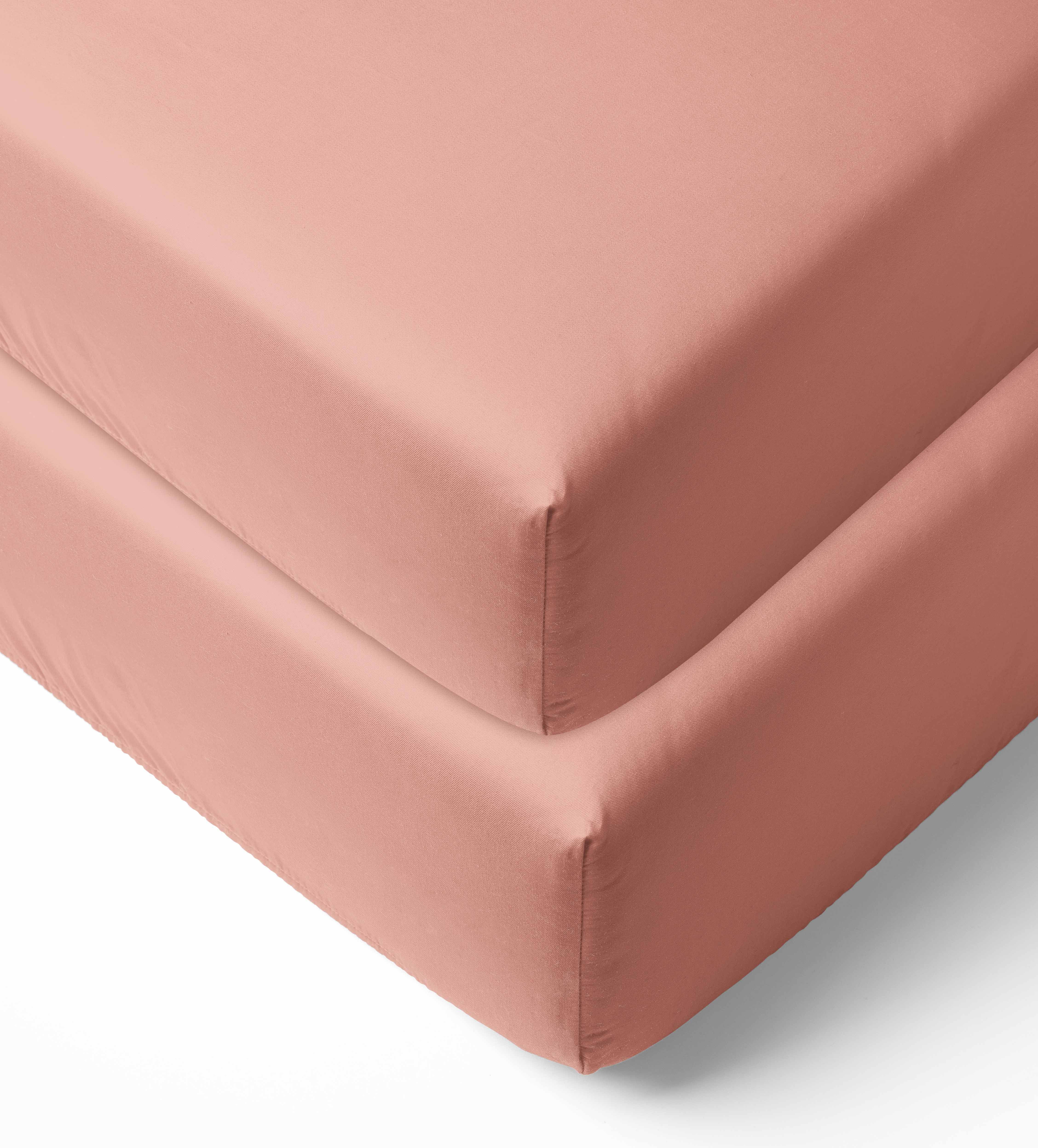 Bacati Solid Fitted Crib/Toddler Bed Sheets 100 Cotton Percale