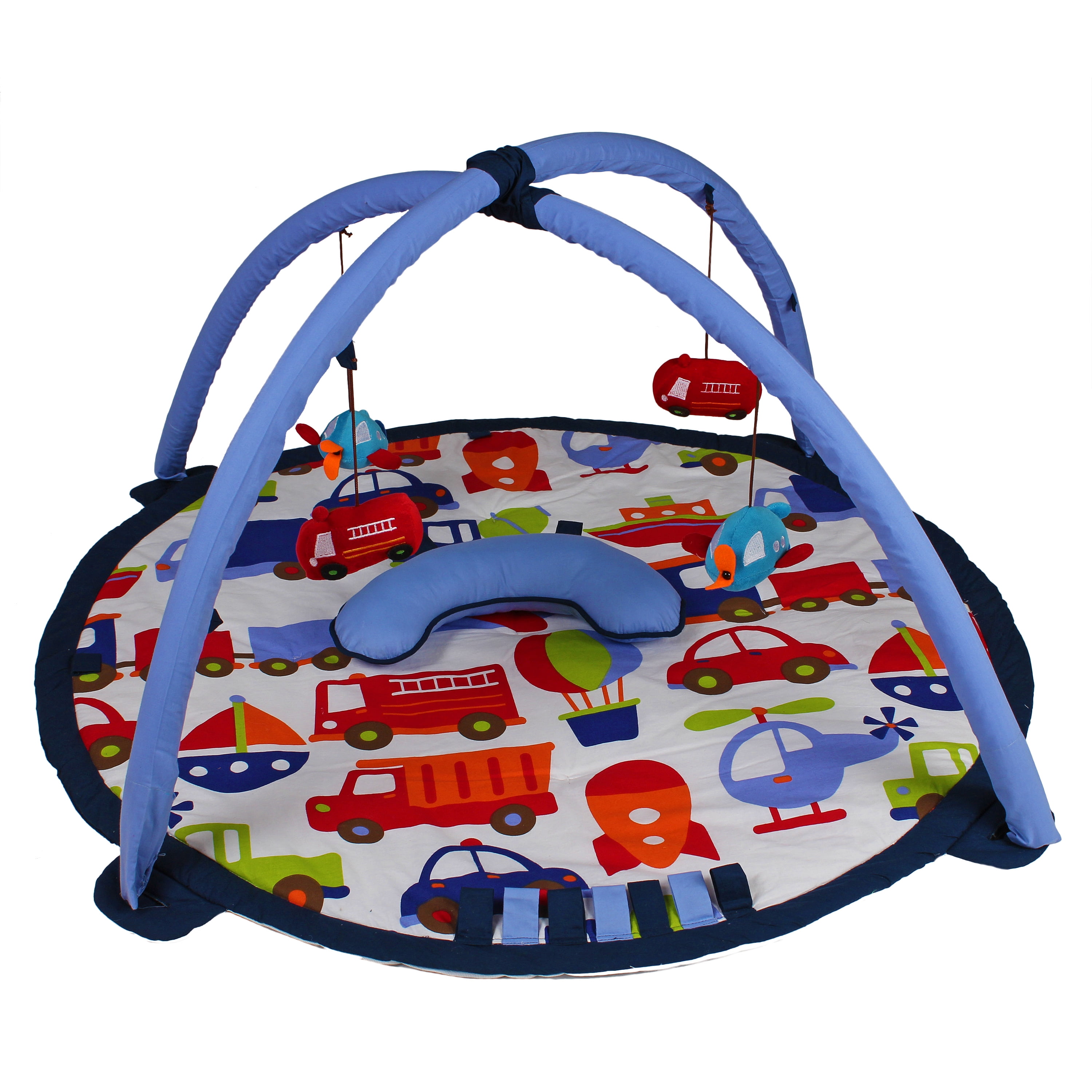 Bacati Transportation Boys Activity Gym Playmat, Blue