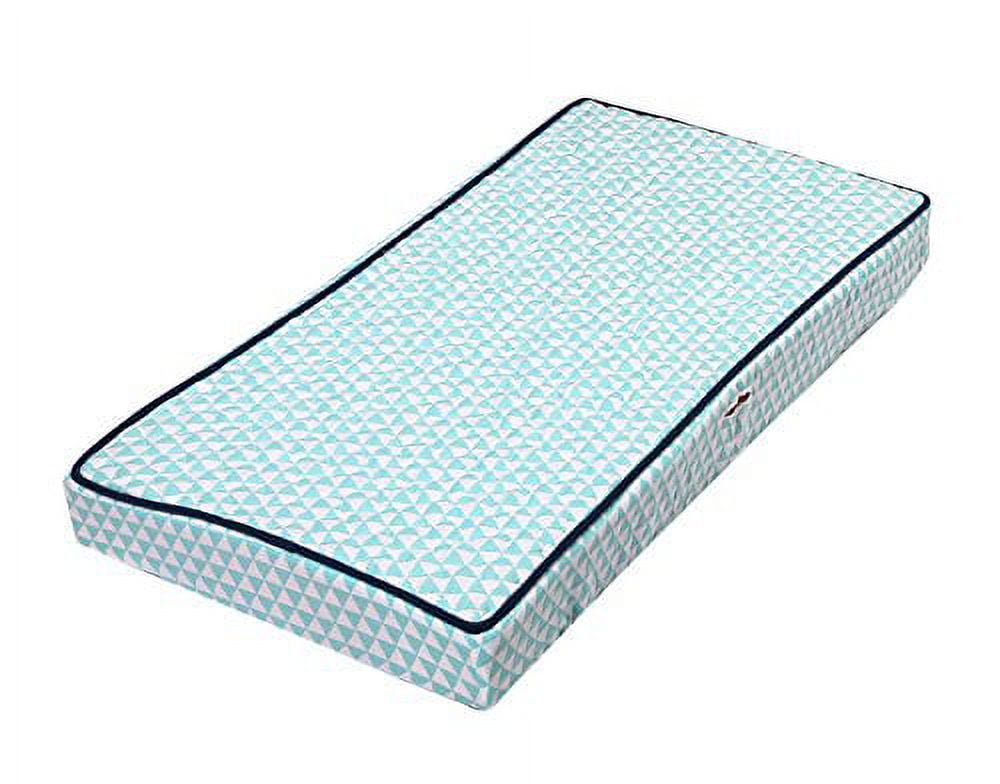 Bacati - Triangles Aqua Quilted Muslin Changing Pad Cover