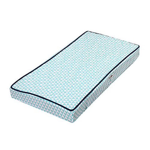 Bacati - Triangles Aqua Quilted Muslin Changing Pad Cover
