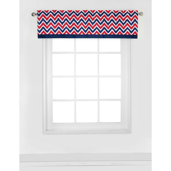 Bacati Window Valance Blue/Red Mix N Match, 1.0 CT