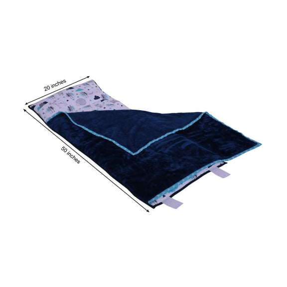 Bacati - Woodlands Aqua/Navy/Grey Boys Cotton Nap Mat
