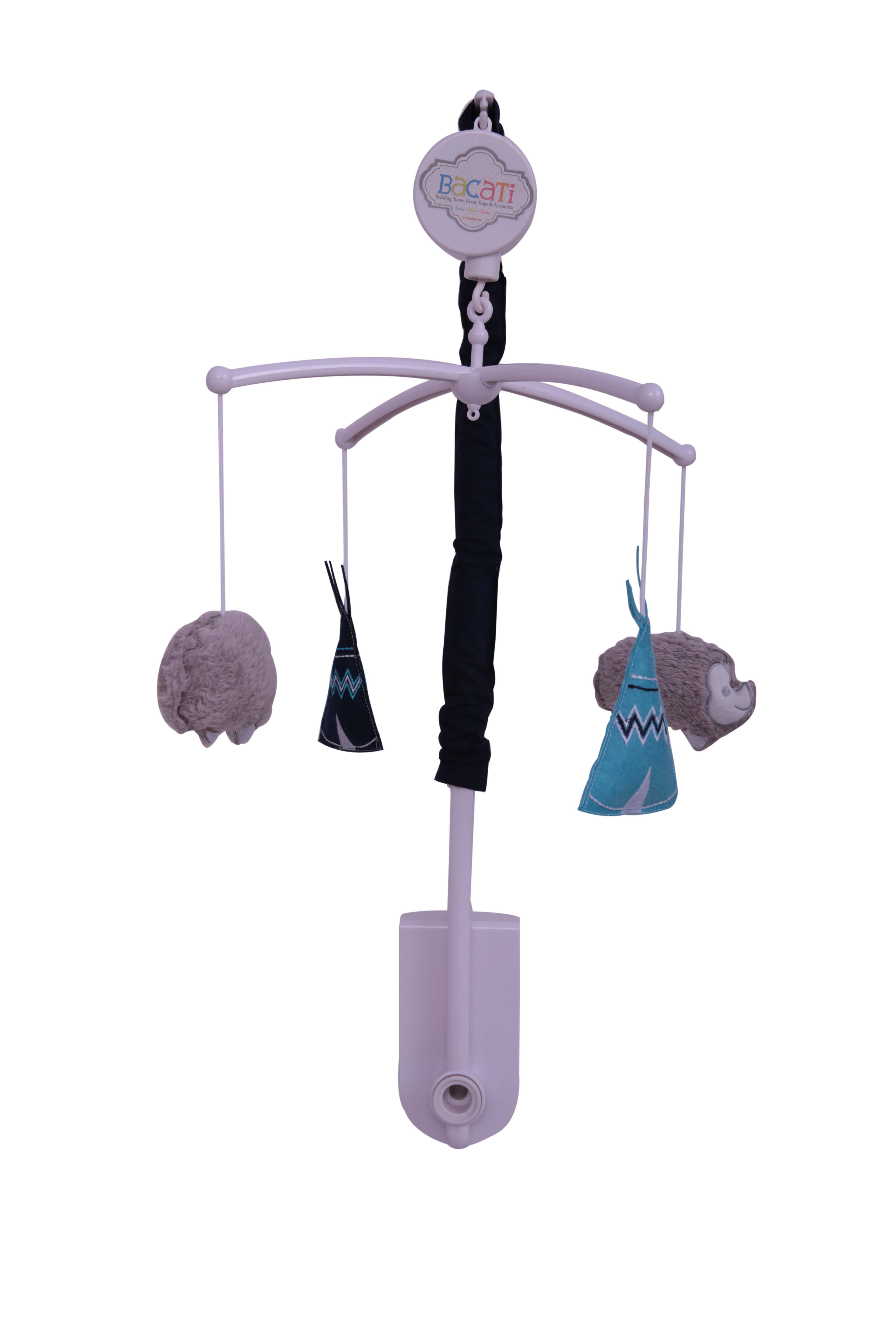 Bacati - Woodlands Aqua/Navy/Grey Boys Mobile