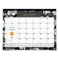 thumbnail image 1 of Baccara Dark Desk Pad, Baccara Dark Floral Artwork, 22 x 17, White/Black Sheets, Black Binding, 12-Month (Jan to Dec): 2024 | Bundle of 5 Each, 1 of 4