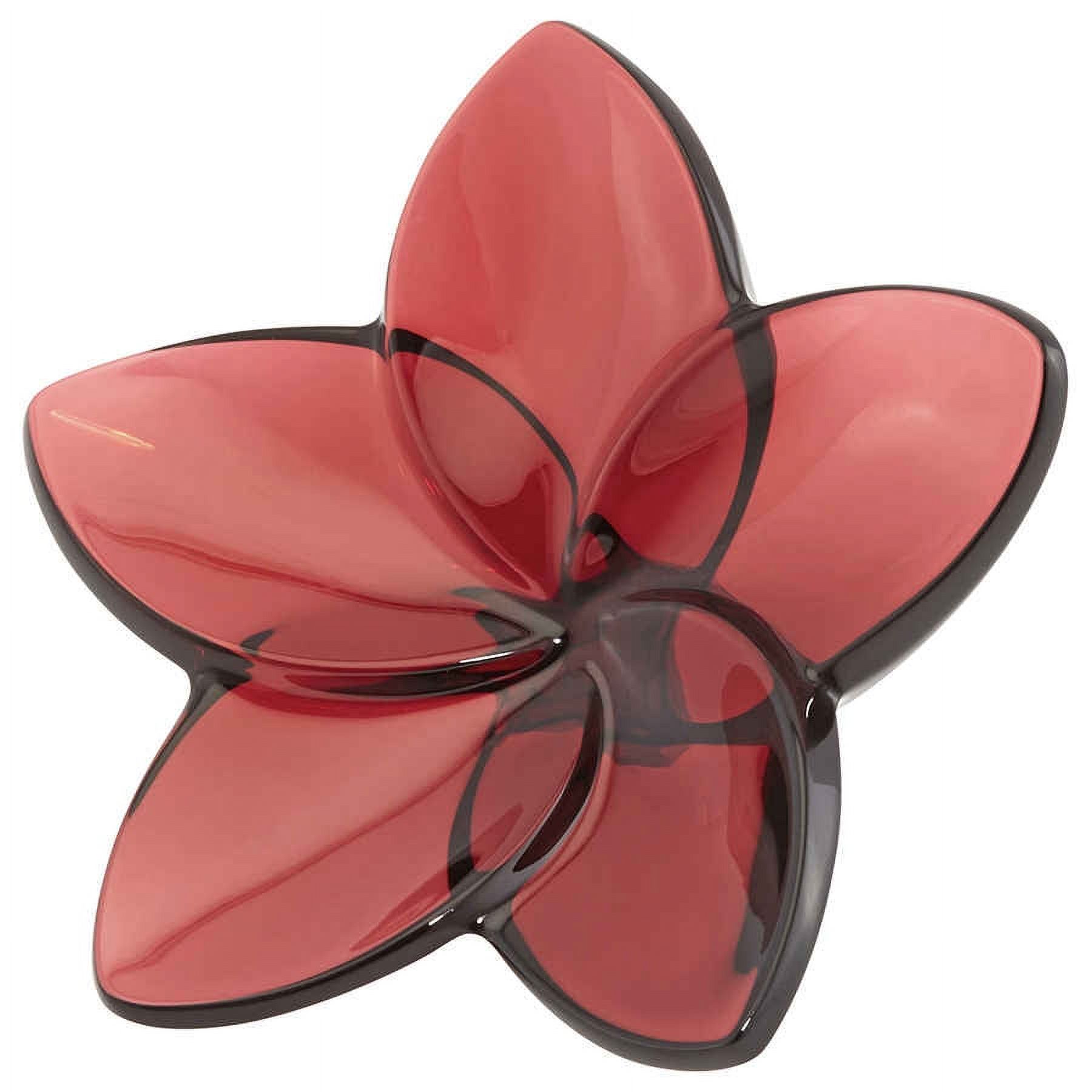 Baccarat Red Crystal Flower by Baccarat Baccarat Eye Rectangular Vase Large Red Crystal | Formfluent  main image 3