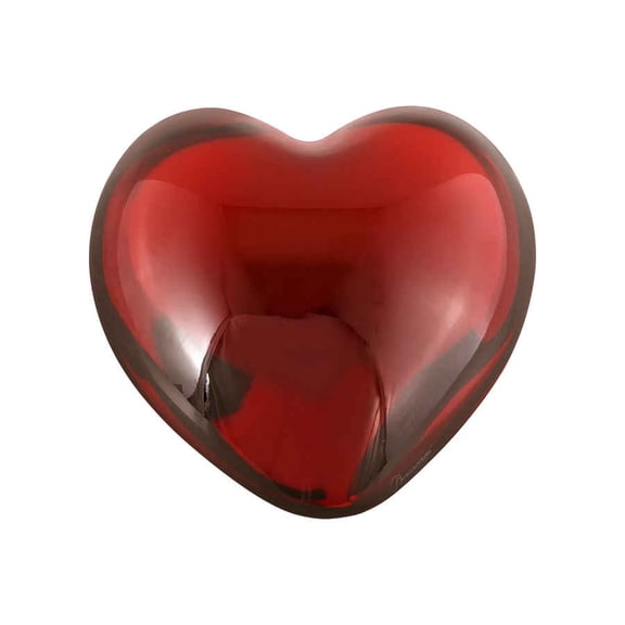 Baccarat Crystal Red Puffed Heart Paperweight 1761585