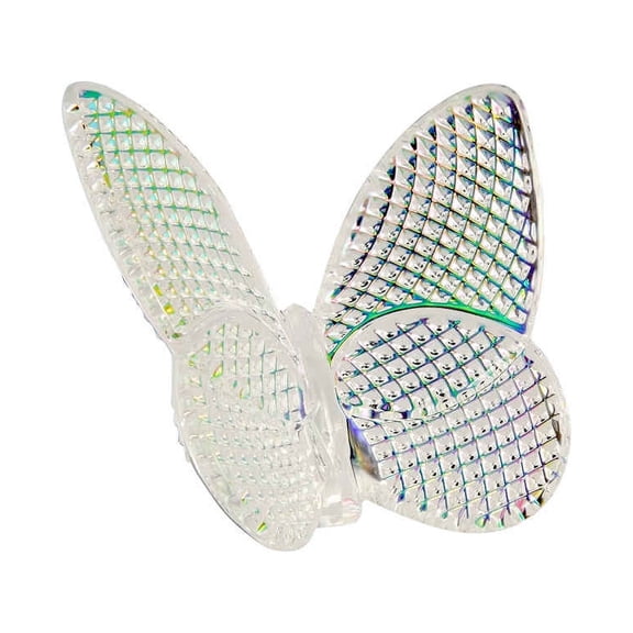 Baccarat Cystal Butterfly Diamond Pattern Iridescent