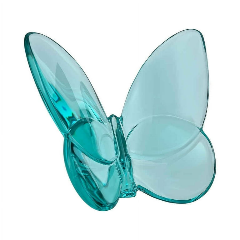 Baccarat ラッキーバタフライ置物 グリーン Baccarat Crystal Lucky Butterfly Turquoise Figurine, Style No