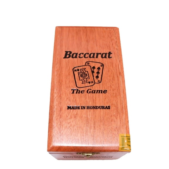 Baccarat The Game Panetela Havana Empty Wood Cigar Box 6.5" x 3.5" x 3.5"