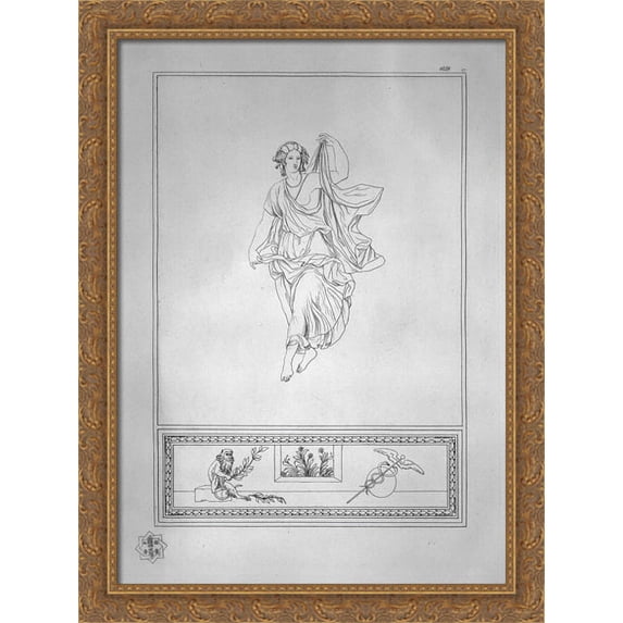 Bacchante dancing 28x36 Large Gold Ornate Wood Framed Canvas Art by Giovanni Battista Piranesi