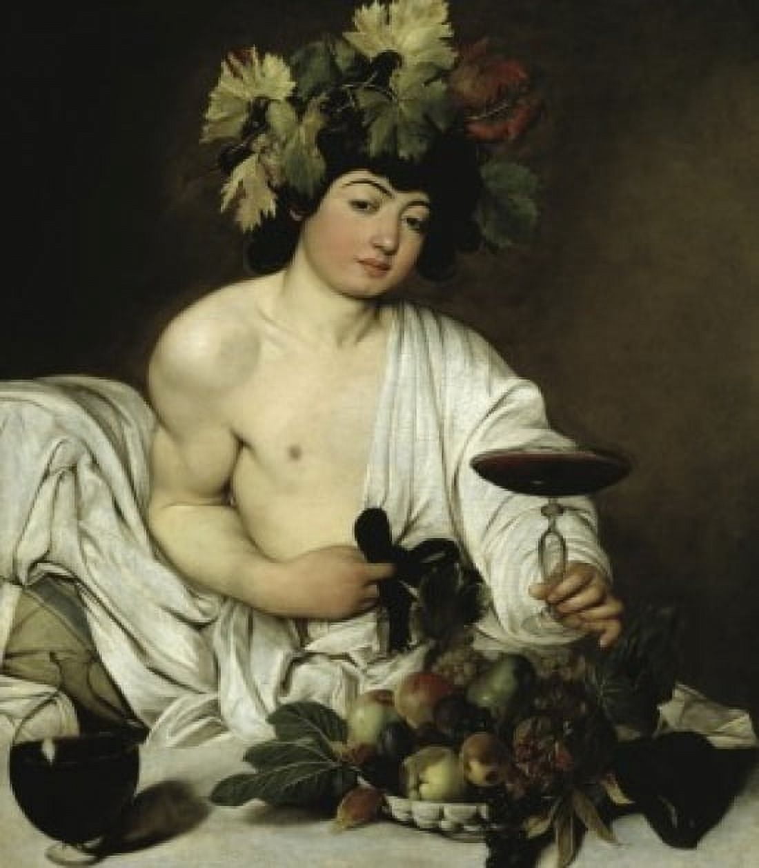 Bacchus  1596 Michelangelo Merisi da Caravaggio (1573-1610 Italian) Oil on canvas Galleria degli Uffizi Florence Italy Canvas Art - Michelangelo Merisi da Caravaggio (24 x 36)