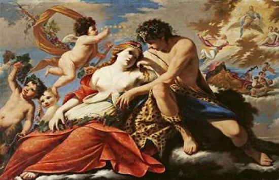 Bacchus and Ariadne Canvas Art - Luca Dameret (24 x 36)