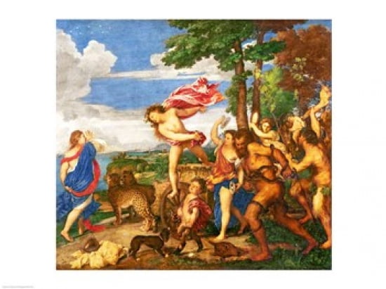 Bacchus and Ariadne Canvas Art - Titian (24 x 18)