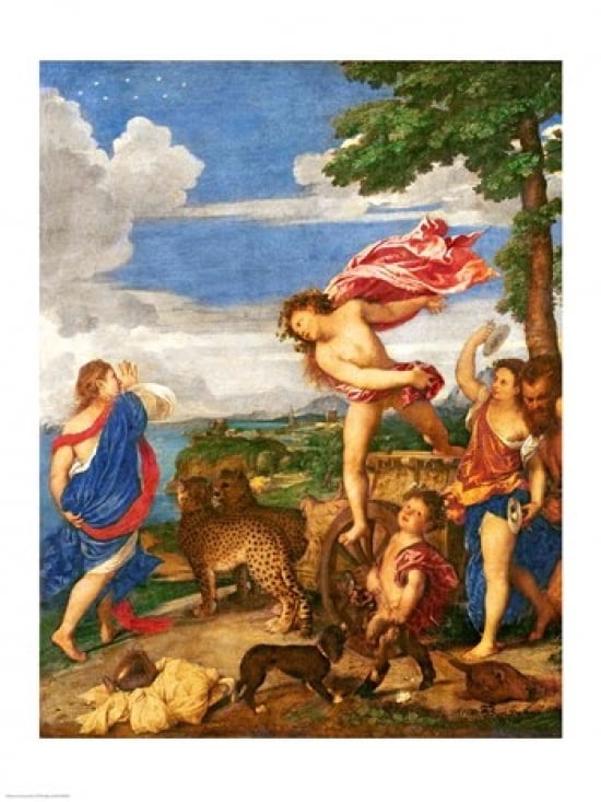 Bacchus and Ariadne Canvas Art - Titian (24 x 36)