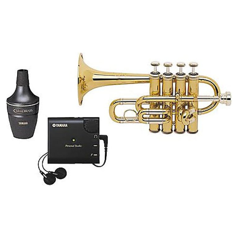 Bach 196 Piccolo Trumpet with Yamaha Silent Brass Package