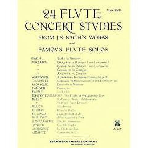Southern 24 Flute Concert Studies (Unaccompanied Flute) Southern Music Series Composed by Johann Sebastian Bach