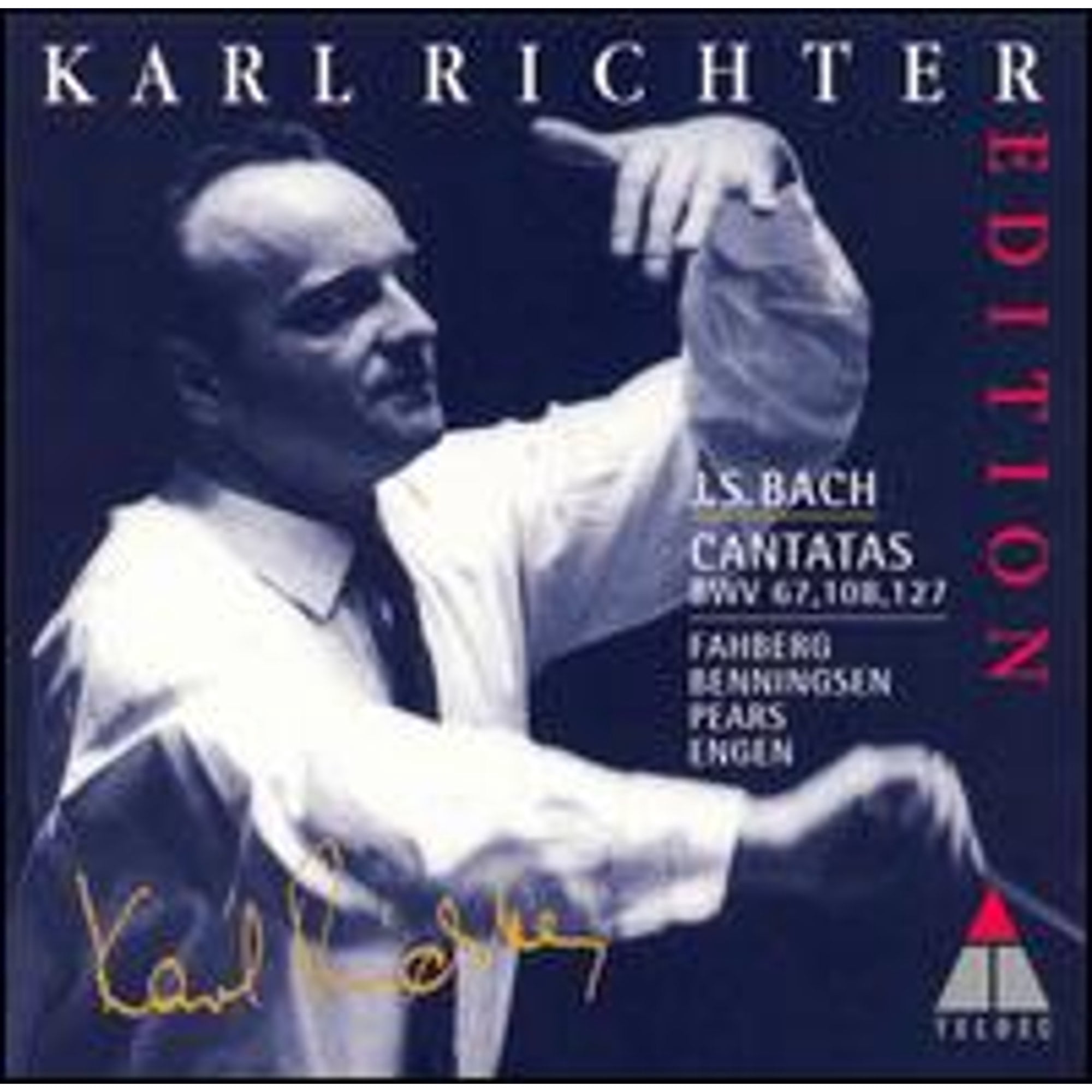 Pre-Owned Bach: Cantatas BWV 67, 108 & 127 (CD 0745099987428) by Antonia Fahberg (soprano), Edgar Shann (oboe d'amore), Fritz Sonnleithner (violin), Georg Donderer (trumpet);...