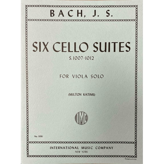 Bach, J.S. - 6 Cello Suites, BWV 1007-1012 (IMC # 3081)