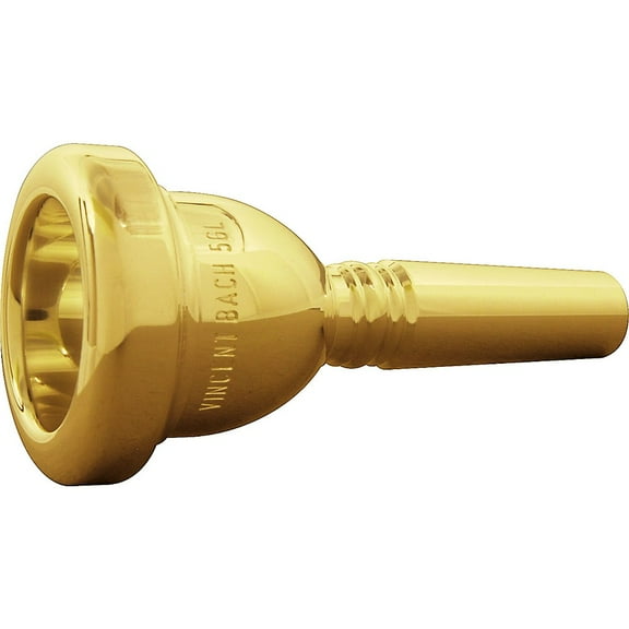 Bach Large Shank Tenor & Bass Trombone Mouthpiece - 1-1/4G, Gold-Plated