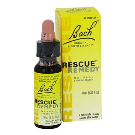 Bach Original Flower Esscence Rescue Remedy Natural Stress Relief Liquid, 0.35 Oz, 3 Pack