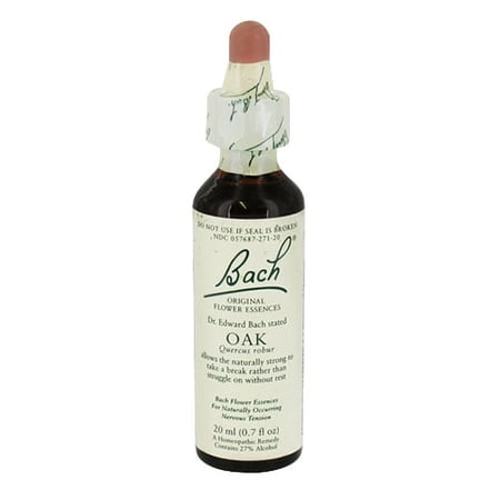 Bach Original Flower Essences For Naturally Occurring Nervous Tension, Oak, 20 Ml, 2 Pack