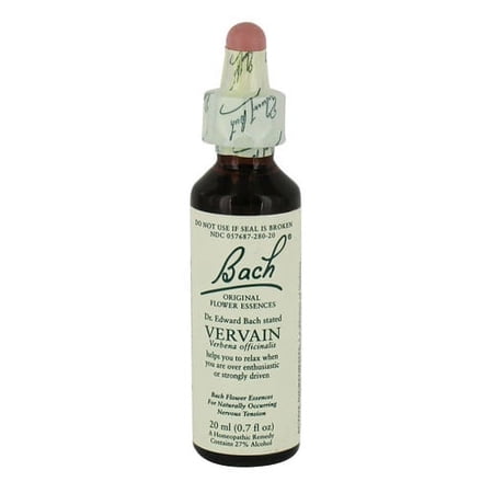 Bach Original Flower Essences For Naturally Occurring Nervous Tension, Vervain, 20 Ml, 2 Pack