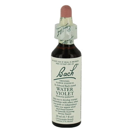 Bach Original Flower Essences For Naturally Occurring Nervous Tension, Water Violet, 20 Ml, 6 Pack