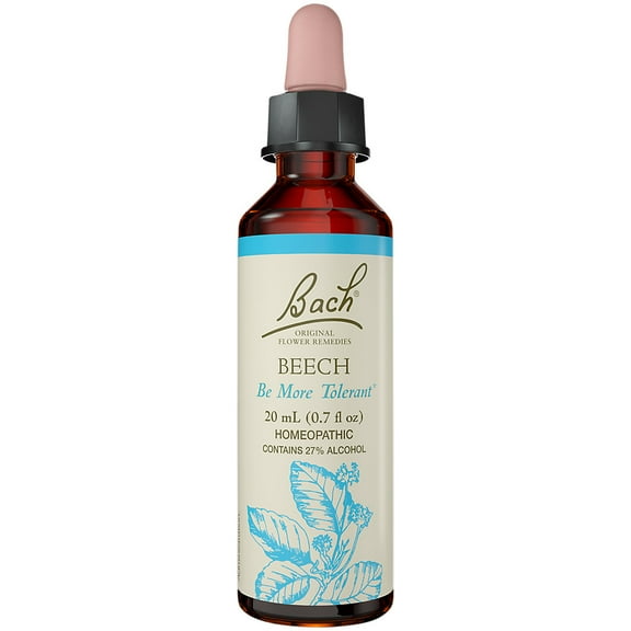 Bach Original Flower Remedies, Beech for Tolerance, 20mL Dropper