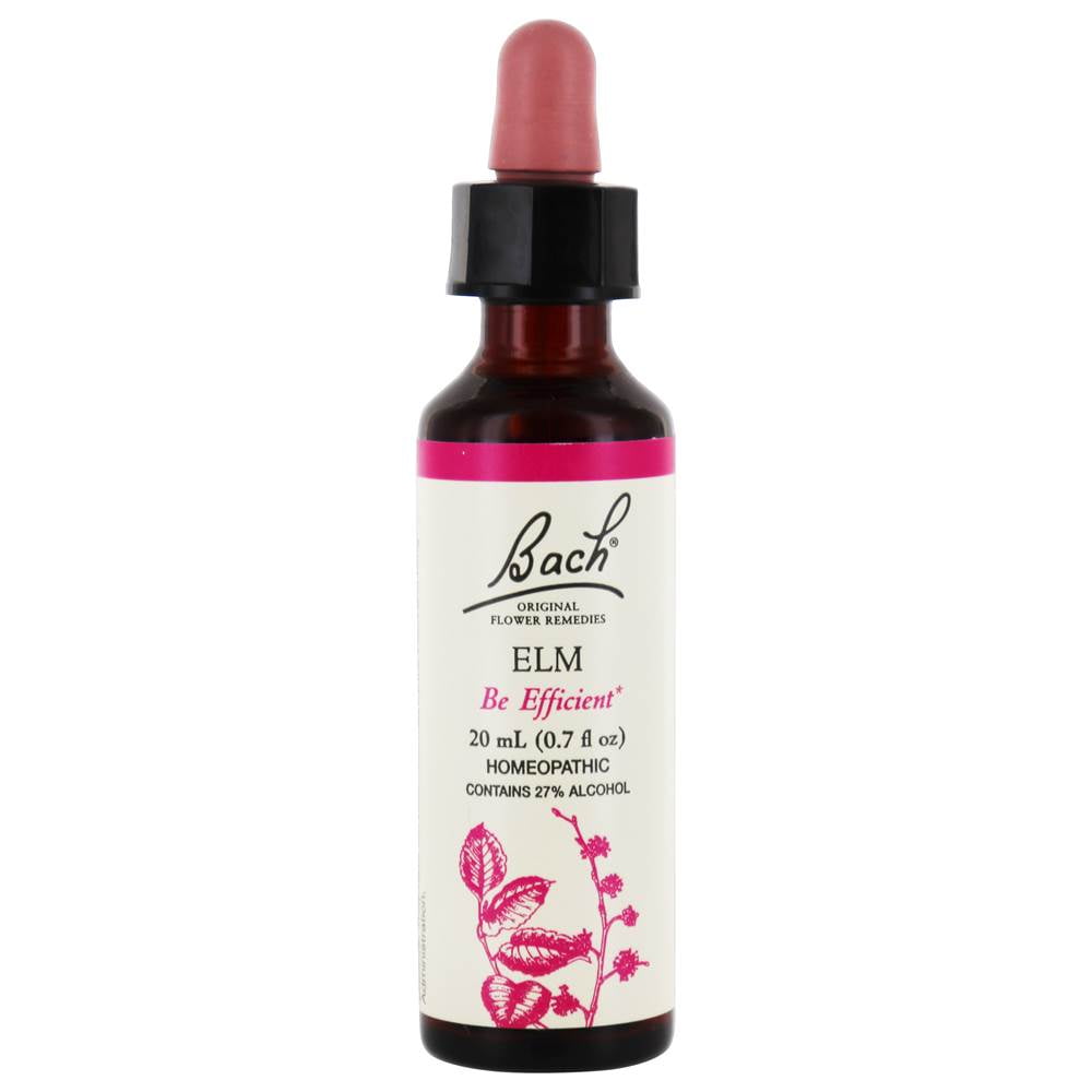 Bach Original Flower Remedies, Elm for Efficiency & Selfassurance, 20mL Dropper